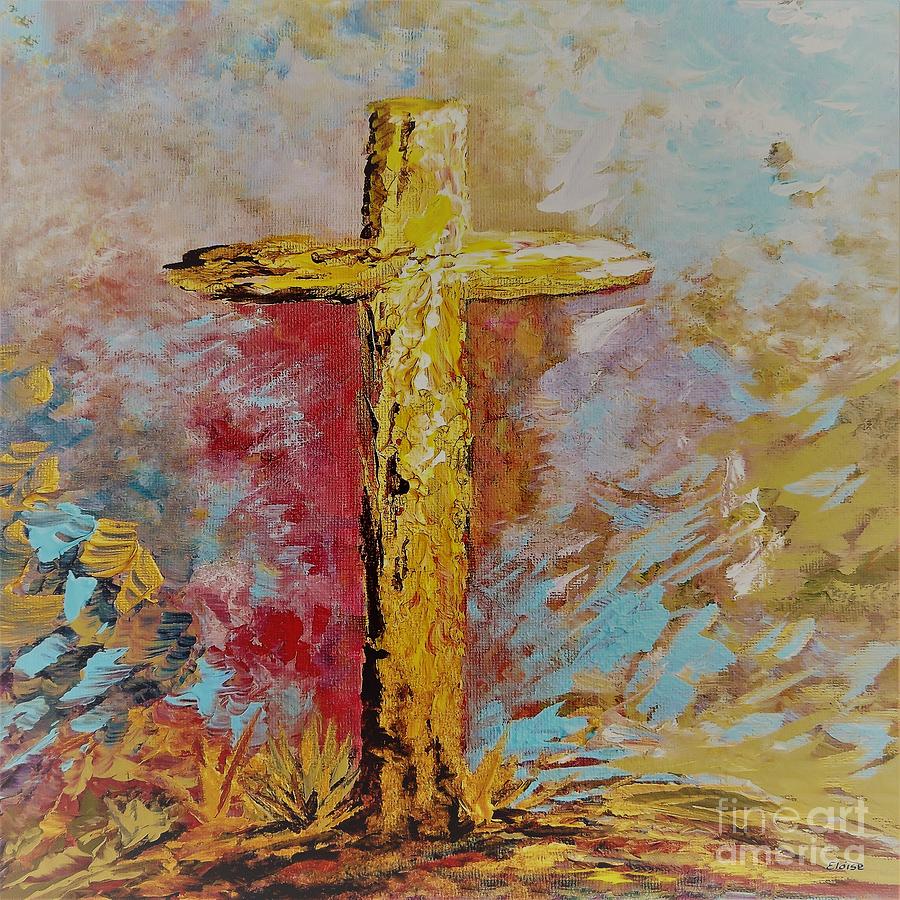 Colors of the Cross Textured Painting by Eloise Schneider Mote - Fine ...