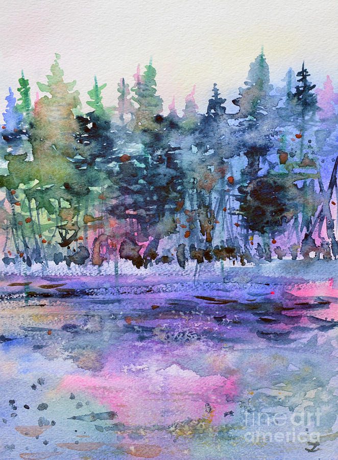 Colors of the Forest Painting by Zaira Dzhaubaeva
