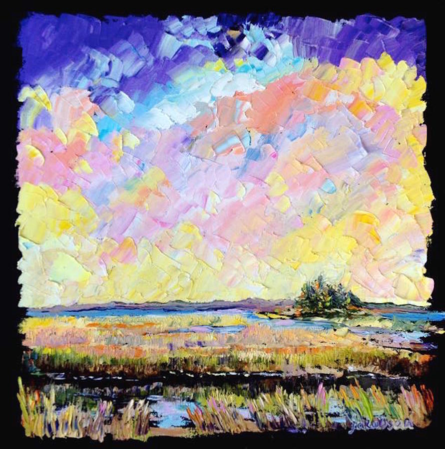 Colors of the Marsh Painting by Carrie Jacobson