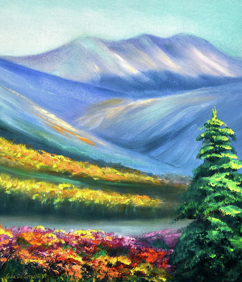 Colors of the Mountains 2 Painting by Gina De Gorna