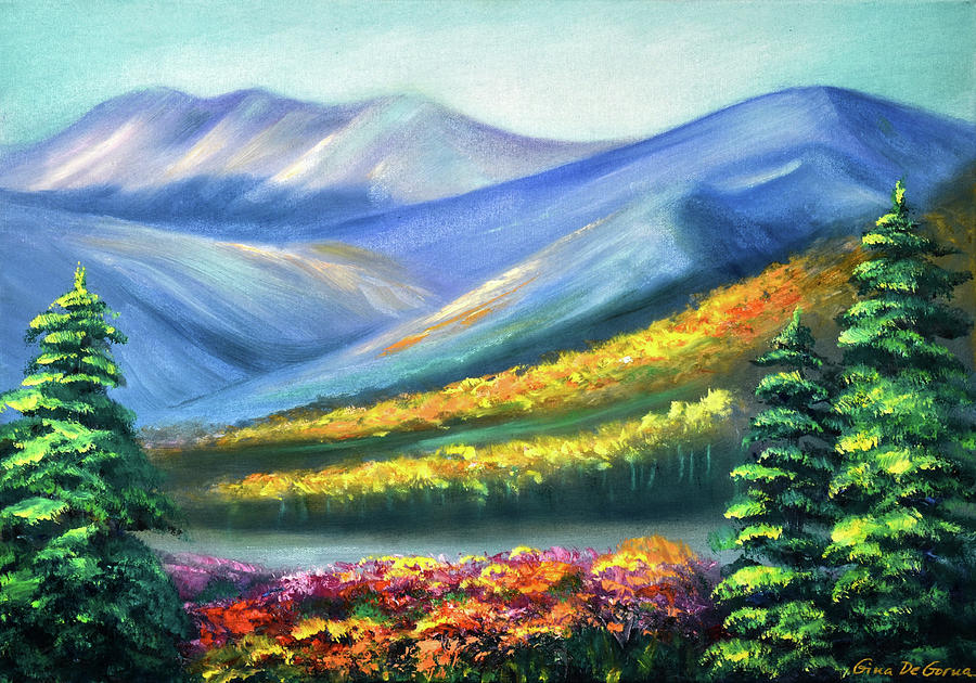 Colors of the Mountains Painting by Gina De Gorna