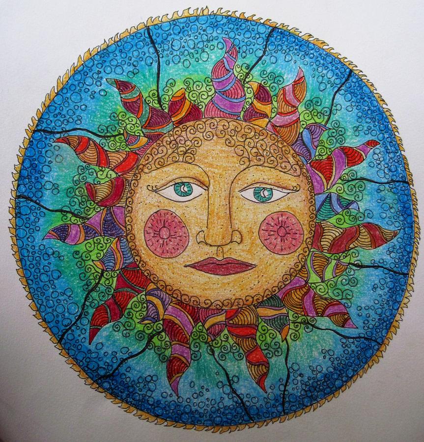 Colors of the sun Drawing by Megan Walsh