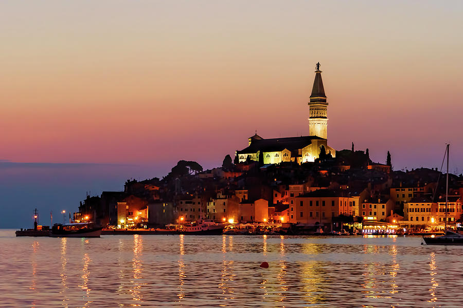 Colors of the Sunset over Rovinj Photograph by Betty Eich