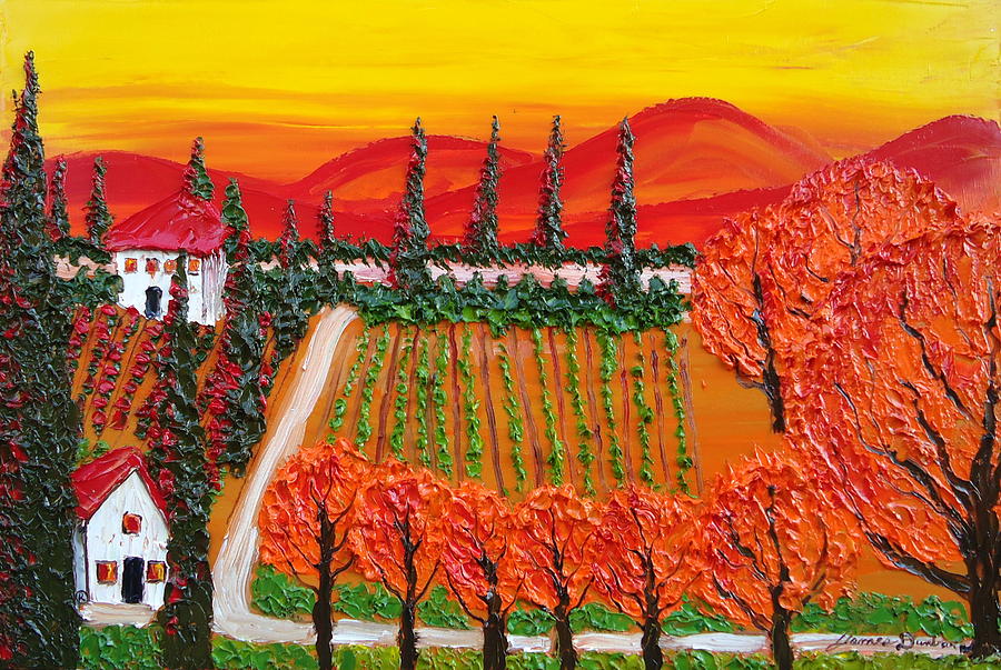 Tuscany Vineyards Painting - Colors OF Tuscany 6 by James Dunbar