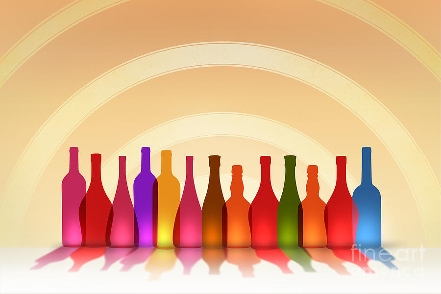 Wine Digital Art - Colors Of Wine by Peter Awax
