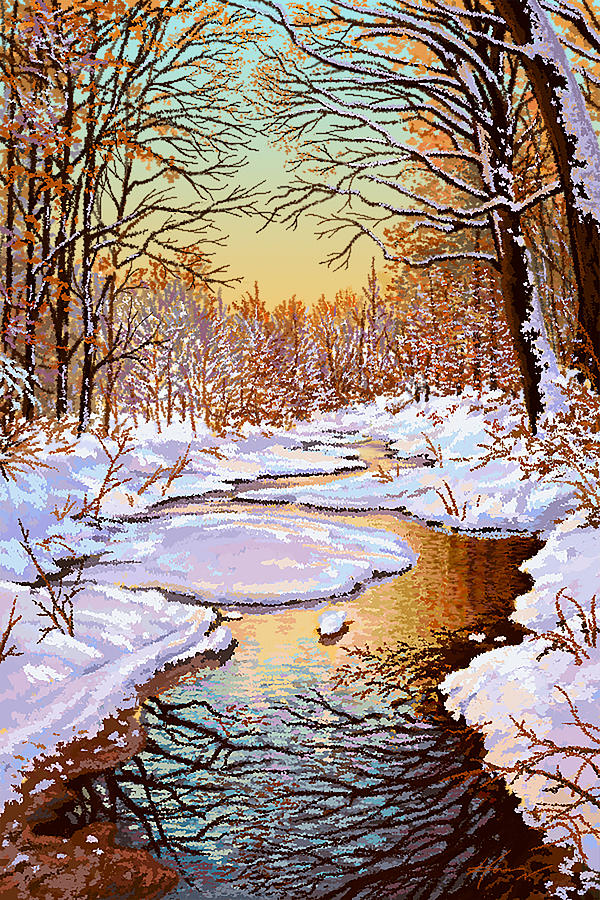 Colors of Winter Painting by Hans Neuhart