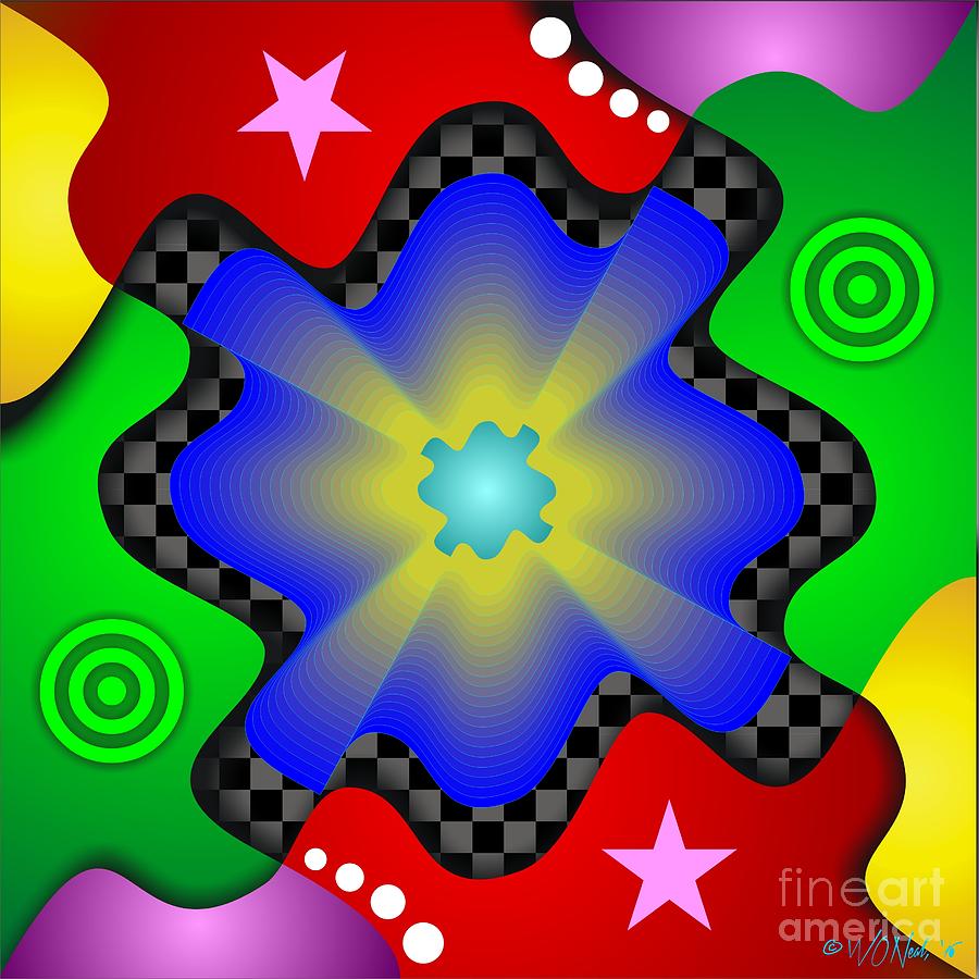 Checkers Digital Art - Colorscape 1-6 by Walter Neal