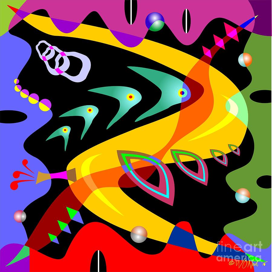 Alien Digital Art - Colorscape 1-7 by Walter Neal