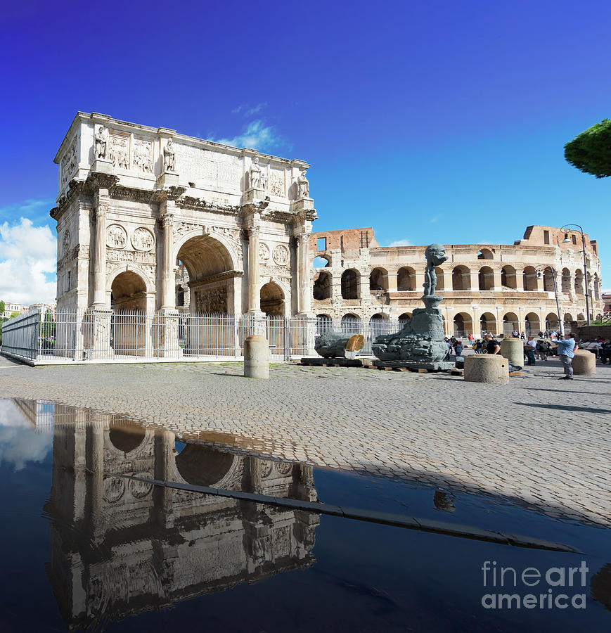 Colosseum and Arch of Constantine, Rome Photograph by Anastasy Yarmolovich