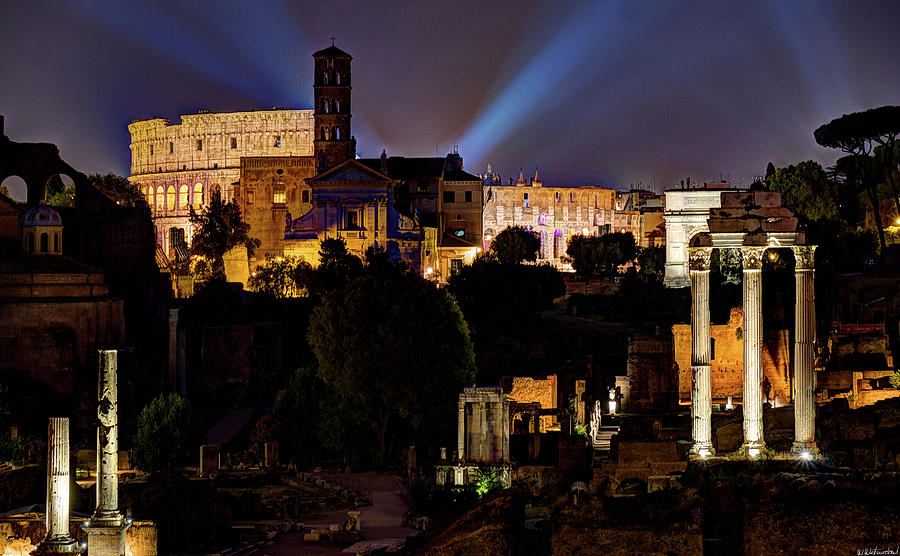 Colosseum at Night 2 Photograph by Weston Westmoreland