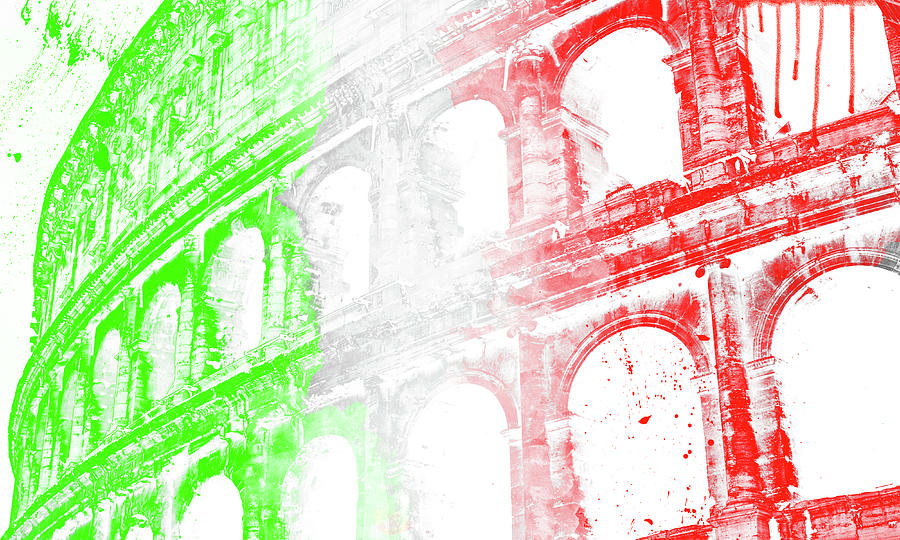 Colosseum - Digital Painting Painting by AM FineArtPrints