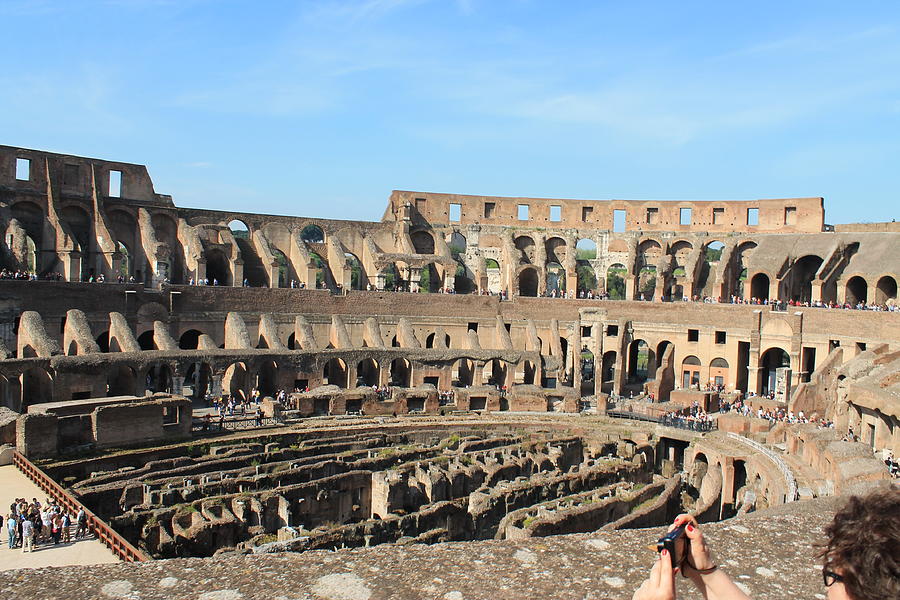 Landmark Photograph - Colosseum Inside by Kaitlin McQueen