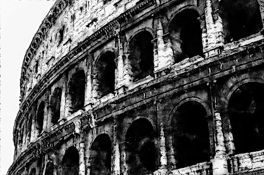 Colosseum, Rome - 01  Digital Art by AM FineArtPrints