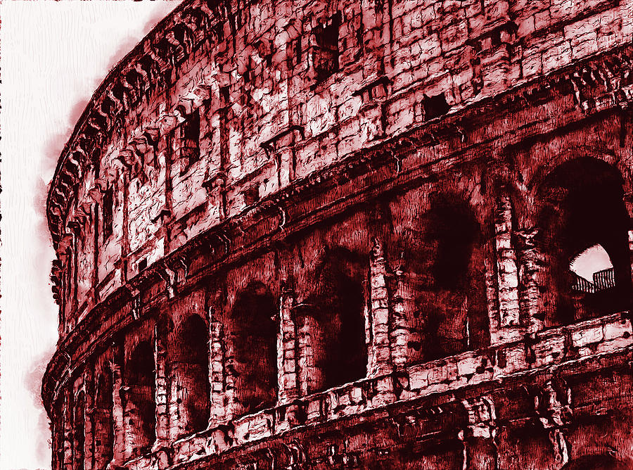 Colosseum, Rome - 04 Painting by AM FineArtPrints