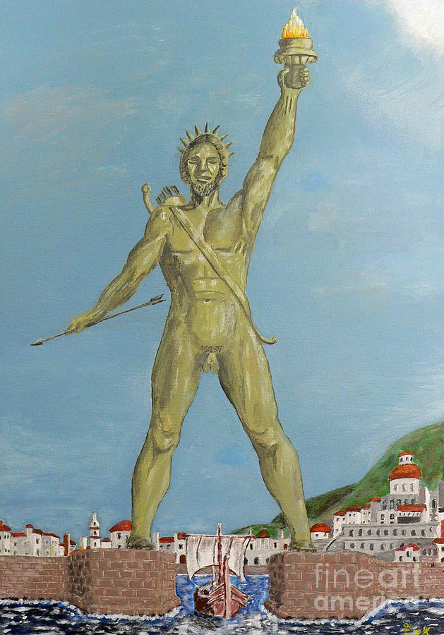 Colossus Painting - Colossus of Rhodes by Eric Kempson