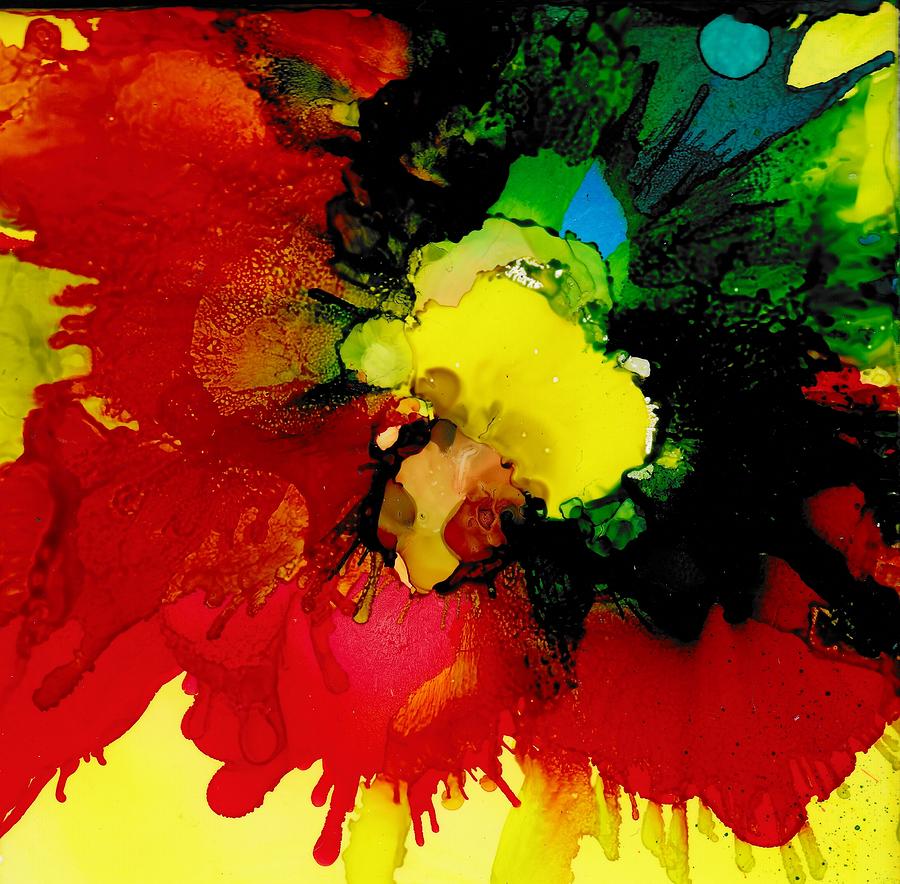 Colour Explosion Painting by Louise Adams