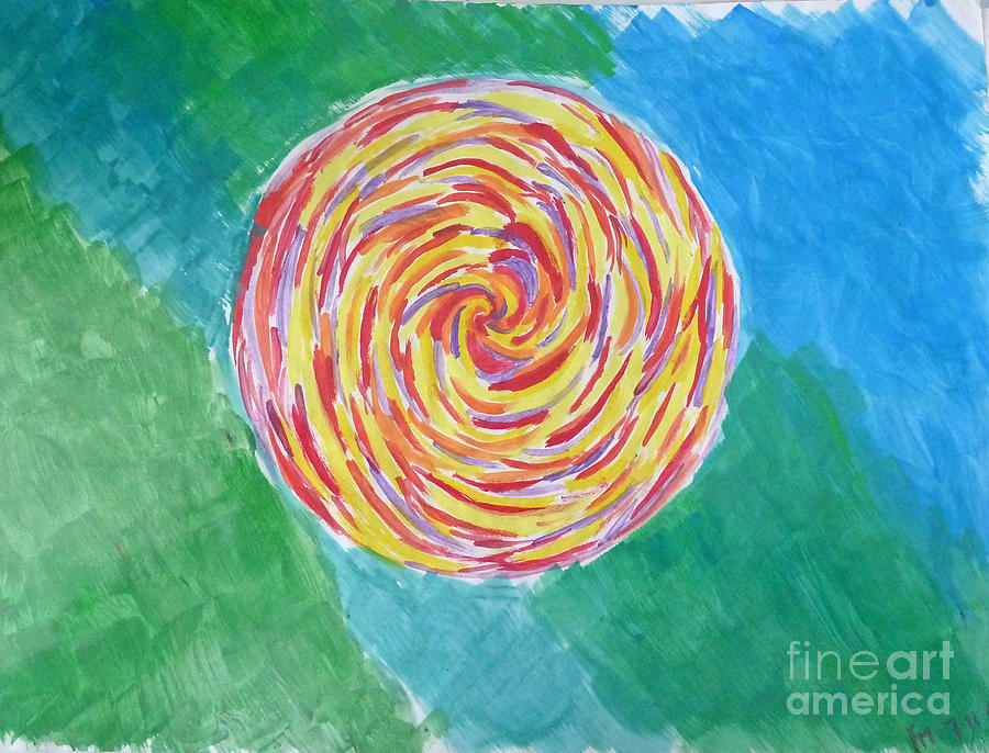 Colour me spiral Painting by Francesca Mackenney