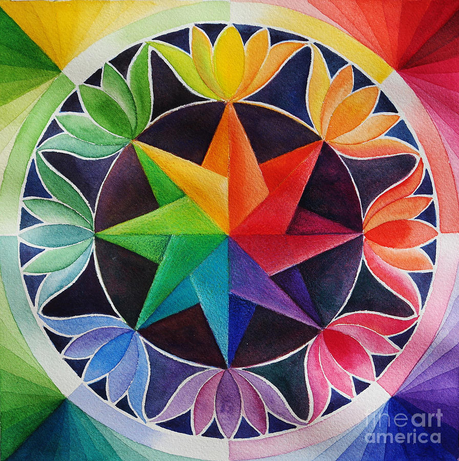 Colour Wheel Painting by Karin Zeller