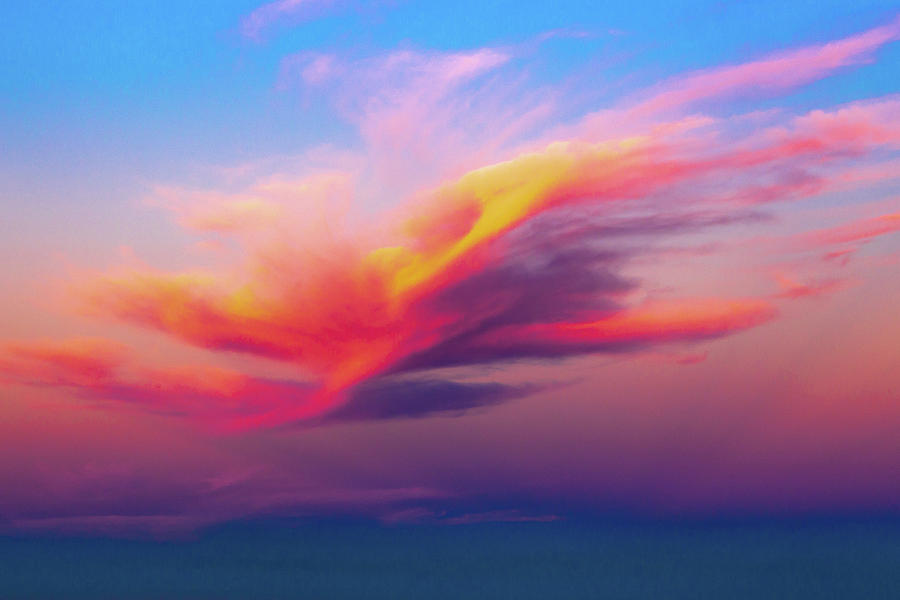 Coloured Feather Clouds Photograph by Robert Caddy