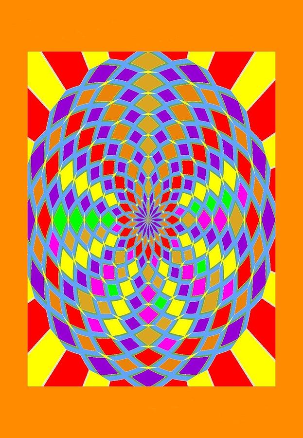 John Haines Digital Art - Coloured Ovals by John Haines