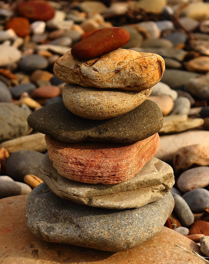 Coloured Stones Still Life Photograph by Jeff Townsend