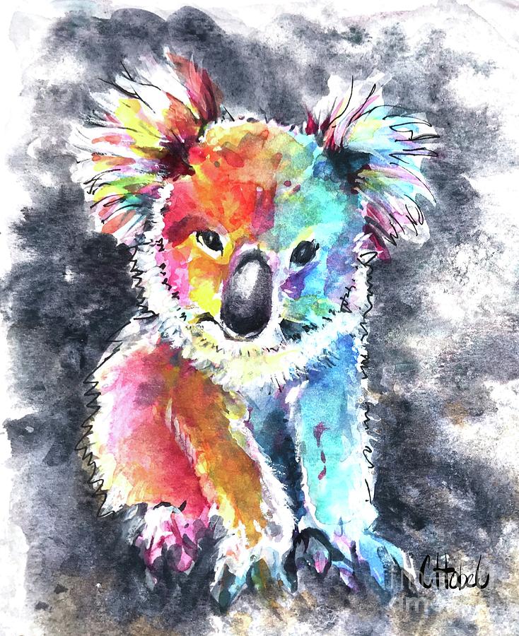 Colourful Koala Painting by Chris Hobel
