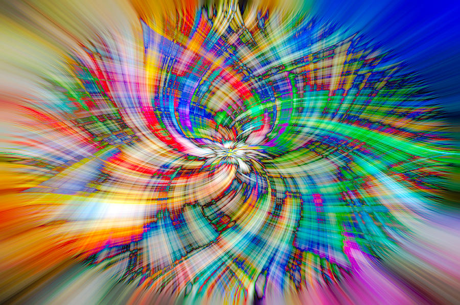 Colourful Spiral Digital Art by Roy Pedersen