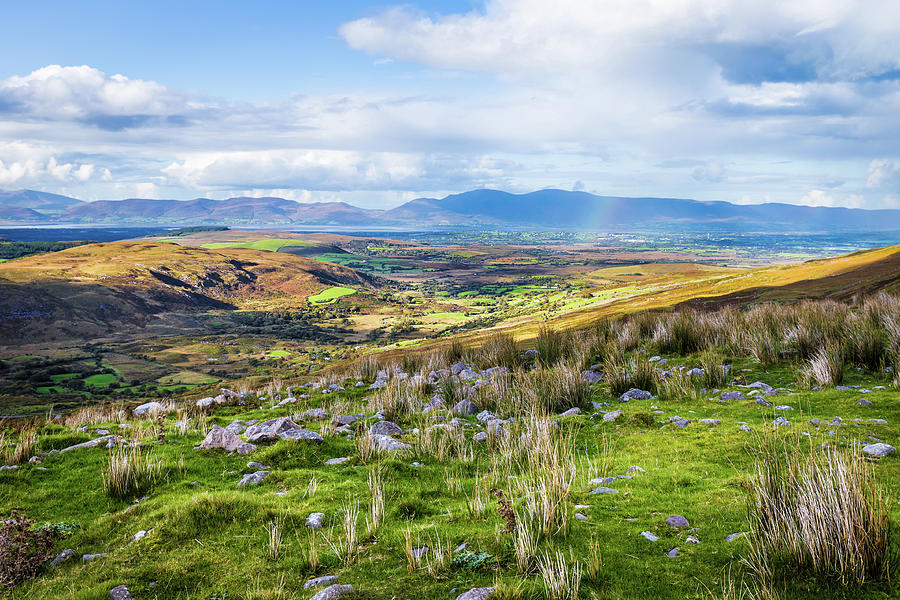 Colourful undulating Irish landscape in Kerry  Photograph by Semmick Photo