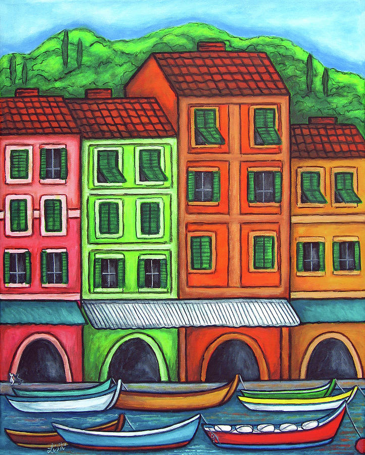 Colours of Liguria Painting by Lisa Lorenz