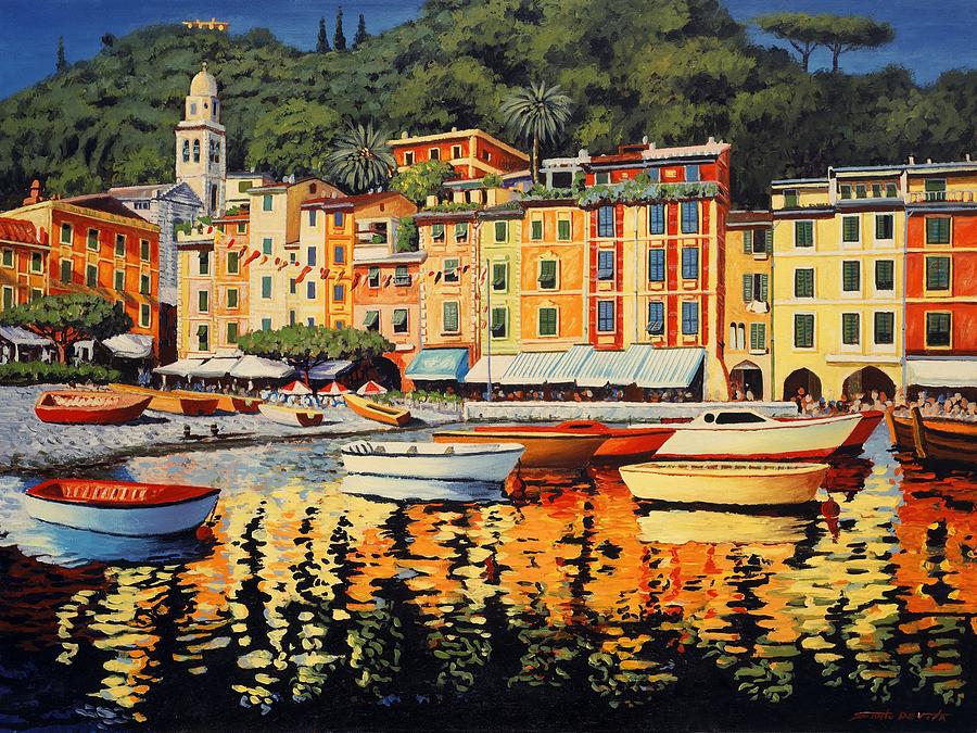 Scenic Painting - Colours of Portofino by Santo De Vita