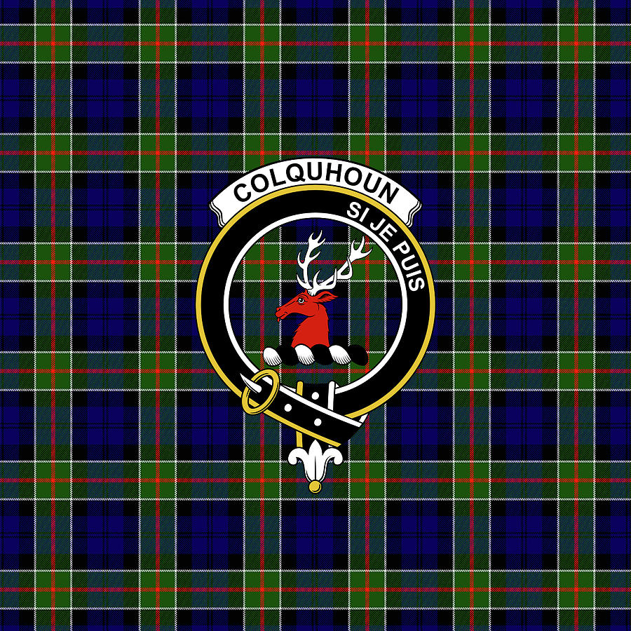 Tartanforlife Colquhoun Clan Badge Tartan sold Blanket