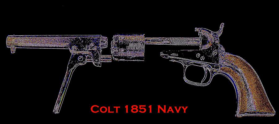 Colt 1851 Navy Painting by Cliff Wilson