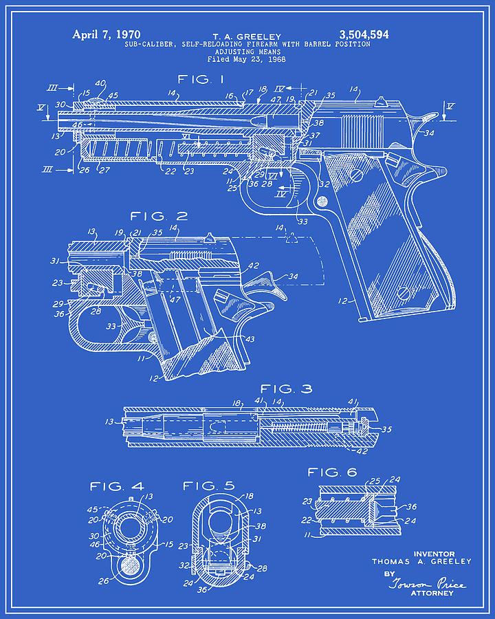 Чертеж кольт м1911