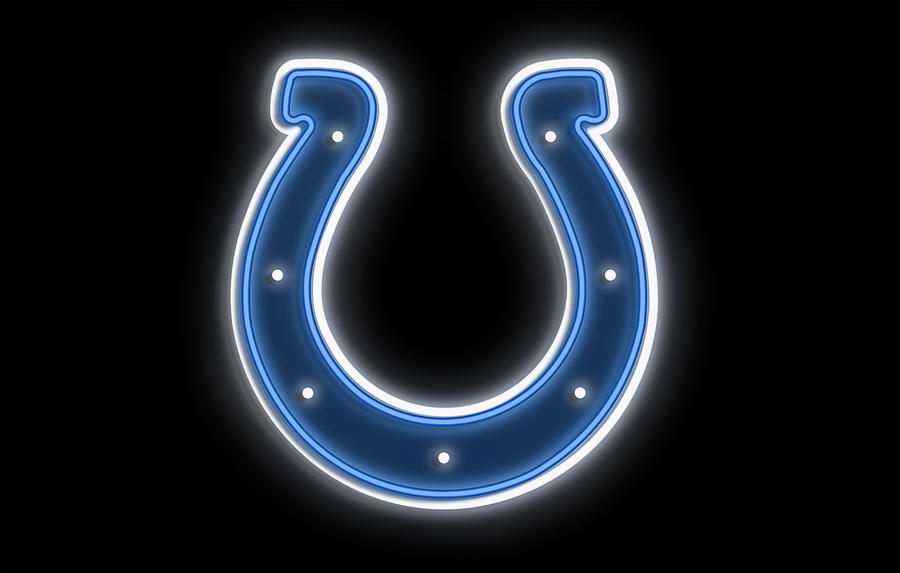 Indianapolis Digital Art - Colts Neon Sign by Ricky Barnard