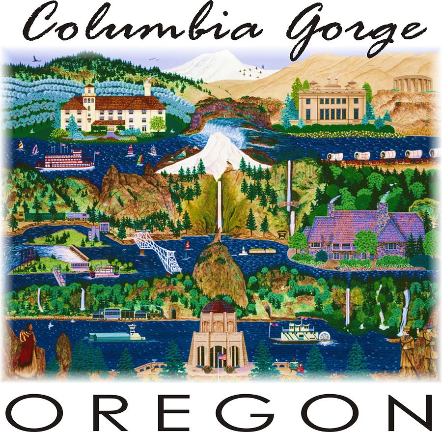 Columbia Gorge Painting by Jennifer Lake