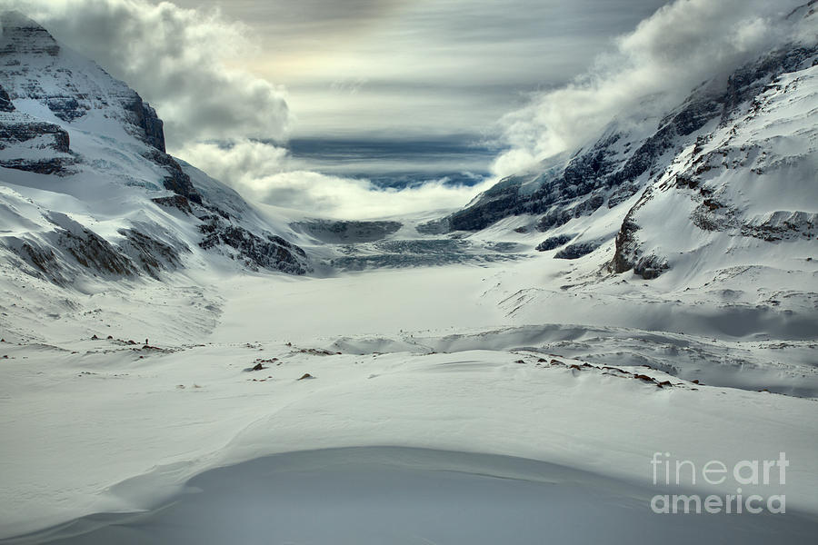 Columbia Icefield Snowdrift Curves Photograph by Adam Jewell