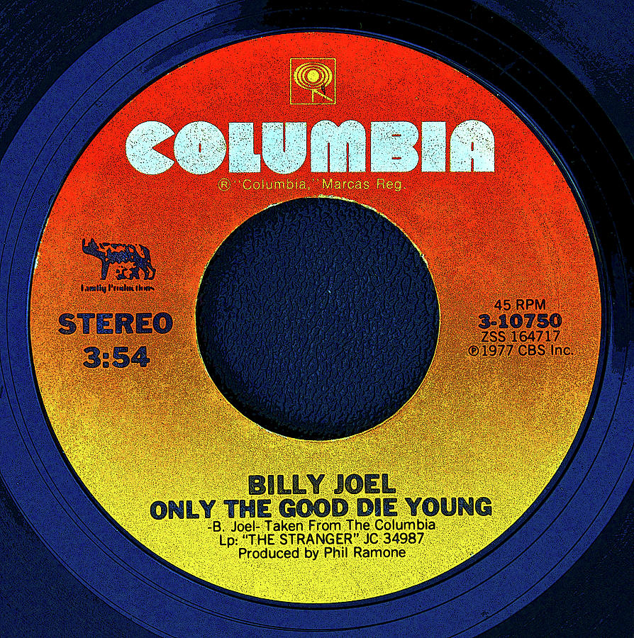 Billy Joel Digital Art - Columbia records and Billy Joel by David Lee Thompson