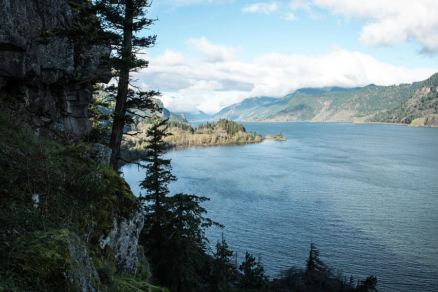 Columbia River Cliffside Photograph by Tom Cochran
