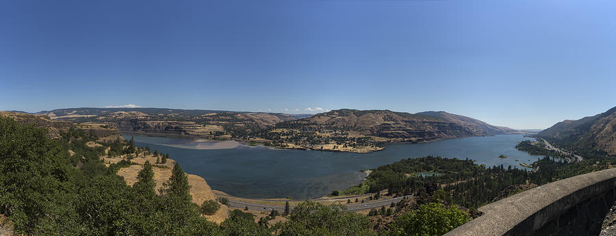 Summer Photograph - Columbia River from Oregon to Washington by Angela Stanton