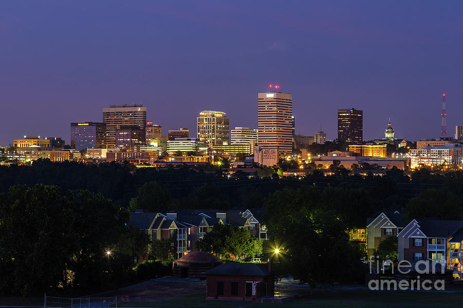 Columbia Skyline at Twilight Photograph by Charles Hite