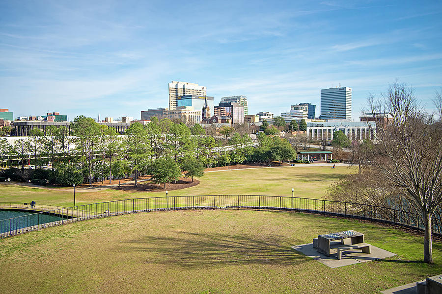 Columbia South Carolina City Skyline View From An Overlook Photograph by Alex Grichenko