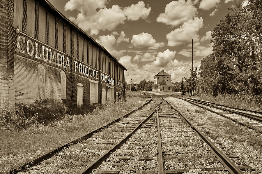 Countryside Photograph - Columbia TN Train Station by Steven Michael