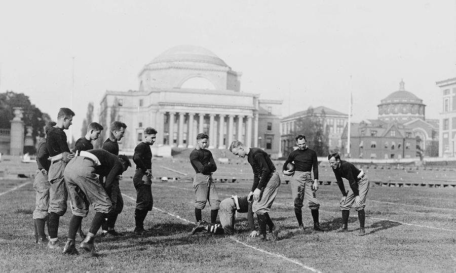 Columbia University Football, Metcalf Training Half-back Candidates 1916 Painting