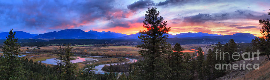 Sunset Photograph - Columbia Wetlands Fire In The Sky by Adam Jewell