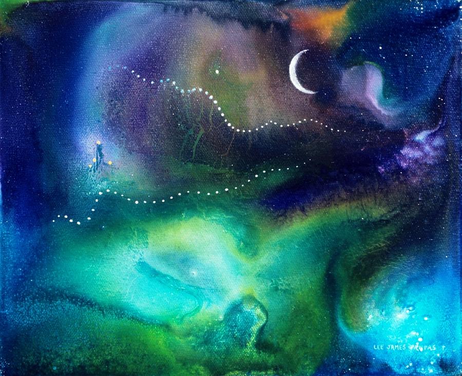 Columbian Moonrise Painting by Lee Pantas