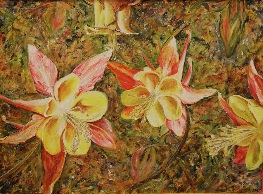 Columbine Cacophony Painting by Bonnie Peacher
