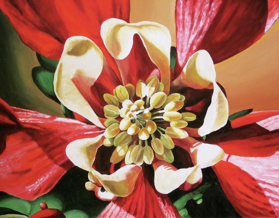 Flowers Still Life Painting - Columbine by Lillian  Bell