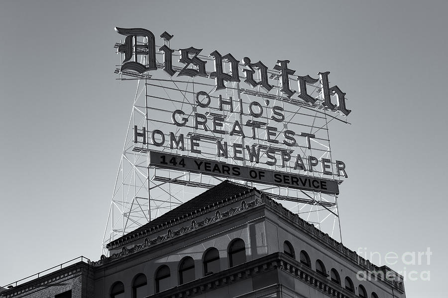 Columbus Dispatch Roof Top Sign II Photograph by Clarence Holmes
