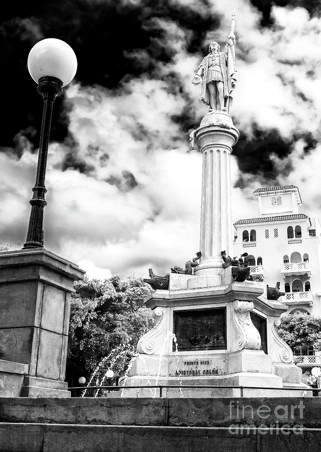 Columbus in Plaza Colon San Juan Photograph by John Rizzuto