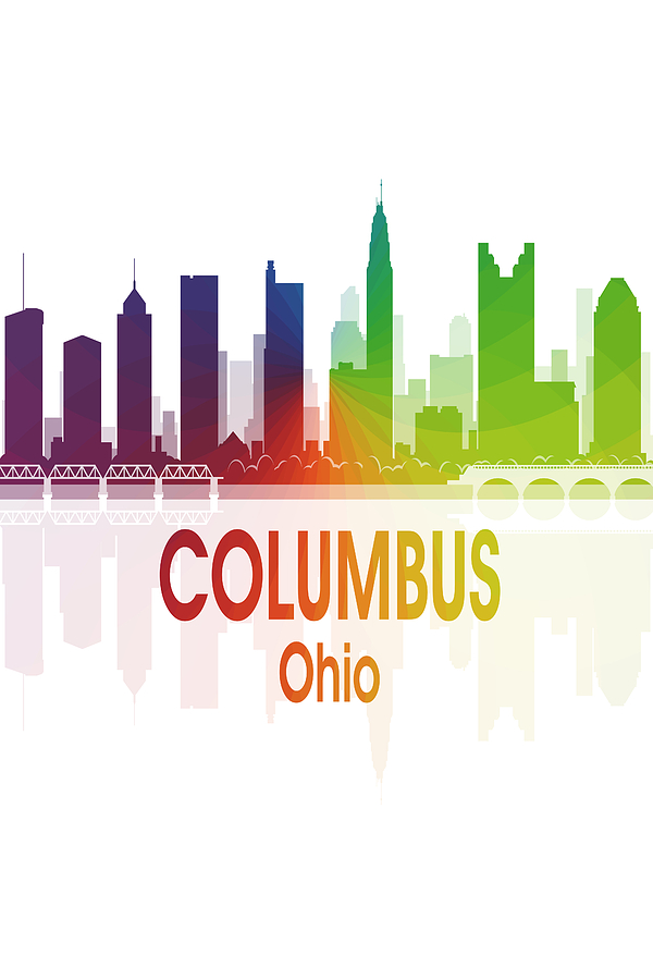 Columbus Digital Art - Columbus OH 1 Vertical by Angelina Tamez